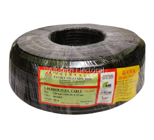 Alt Tech Electrical 100meter Coil Fajar Trs 2 5mm X 3core Trs Cable 100 Pure Copper Alt Tech Electrical 100meter Coil Fajar Trs 2 5mm X 3core Trs Cable 100 Pure Copper